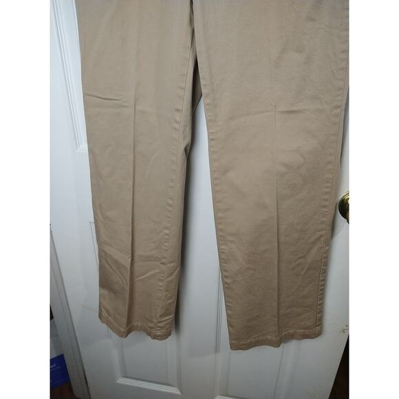 JM Collection Woman 10 Pants Brown Trousers Straight Leg Zip Button casual - Picture 3 of 10